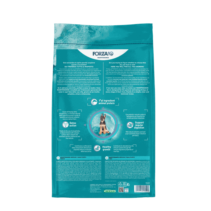 FORZA10 Maintenance Puppy Medium/Maxi Ar Zivīm, Suņiem sausā barība, 12 kg - 2