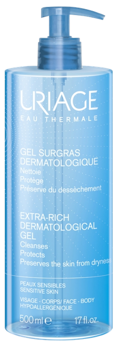 URIAGE Extra-Rich Dermatological mazgāšanās želeja, 500 ml - 1