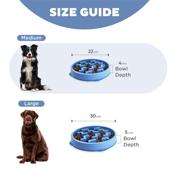 OUTWARD HOUND Fun Feeder Notch, Zila, M, Lēnēšanas bļoda, 1 gab. - 2