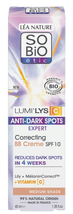 SO BIO ETIC Anti-Dark Spots BB SPF10 sejas krēms, 40 ml - 1