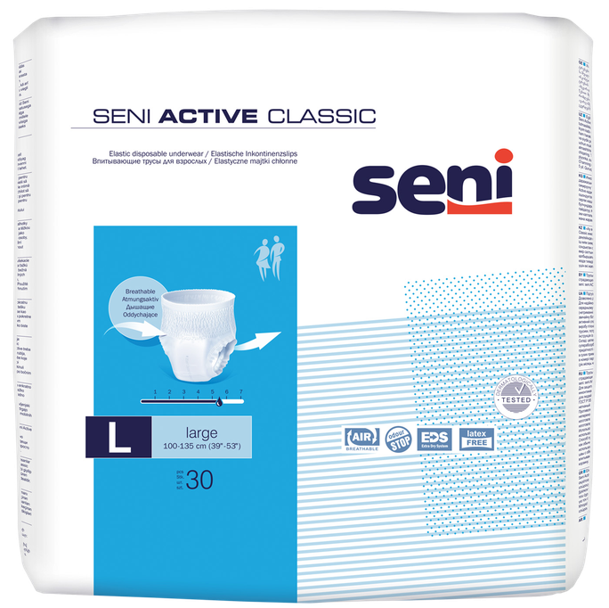 SENI Active Classic Large (100-135 cm) biksītes, 30 gab. - 1