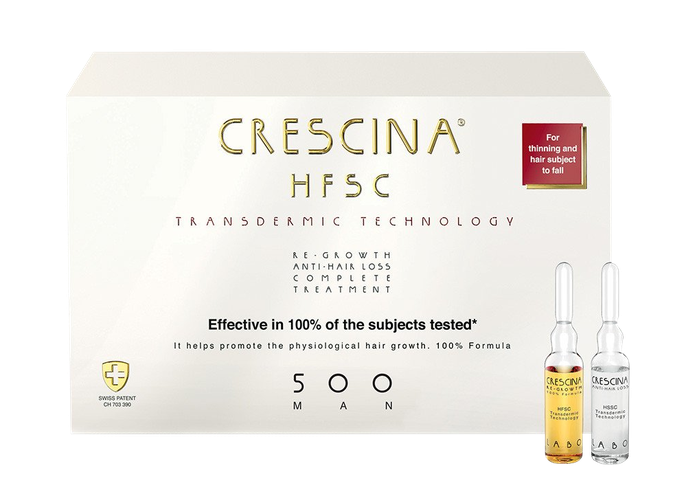 CRESCINA Transdermic 500 Man 10+10 ampulas, 20 gab. - 1