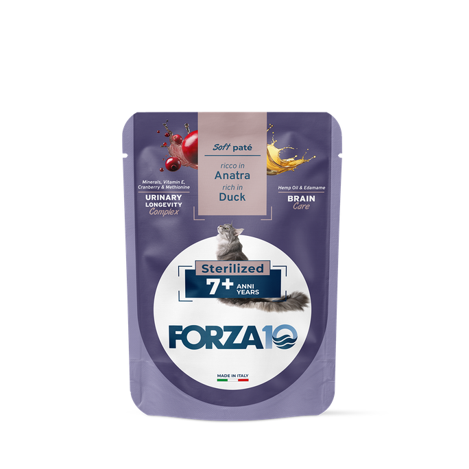 FORZA10 BotaniCAT Sterilizētiem Kaķiem 7+ g., Ar Pīli, Mīkstā pastēte, 80 g - 1
