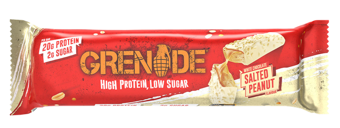 GRENADE White Chocolate Salted Peanut Proteīna batoniņš, 60 g - 1
