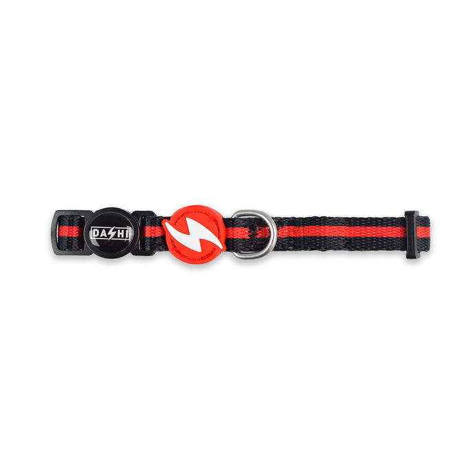 DASHI Stripes3 Red&Black Kaķiem kakla siksna, 1 gab. - 2