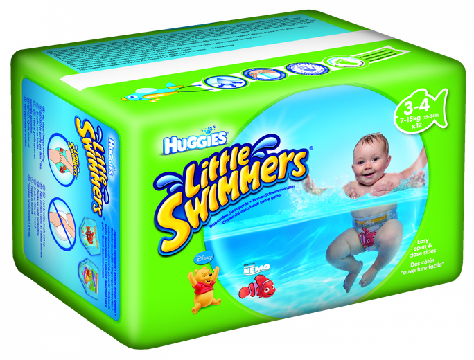 HUGGIES Swimmers 7-15 kg, izmērs 3-4 autiņbiksītes, 12 gab. - 1