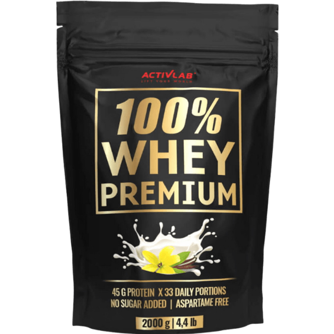 ACTIVLAB 100% Whey Premium Vanilla, vanilės skonio milteliai, 2000 g - 1
