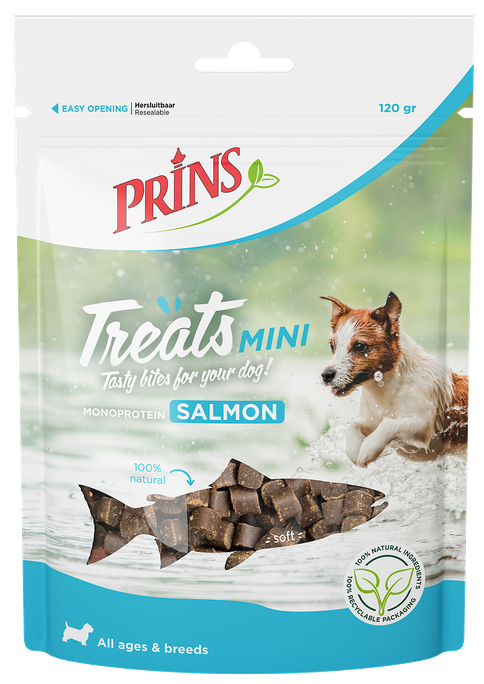 PRINS Treats Mini Salmon kārumi, 120 g - 1