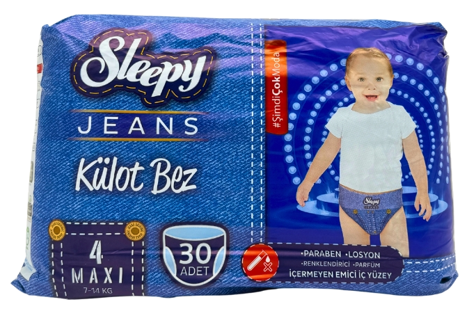SLEEPY Jeans Pants Maxi Nr.4 autiņbiksītes, 30 gab. - 1
