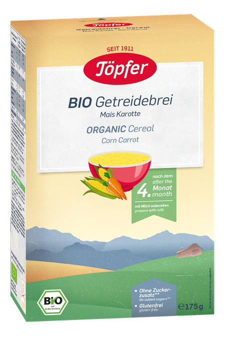 TOPFER Burkānu Bio Kukurūzas no 4 mēn. biezputra, 175 g - 1