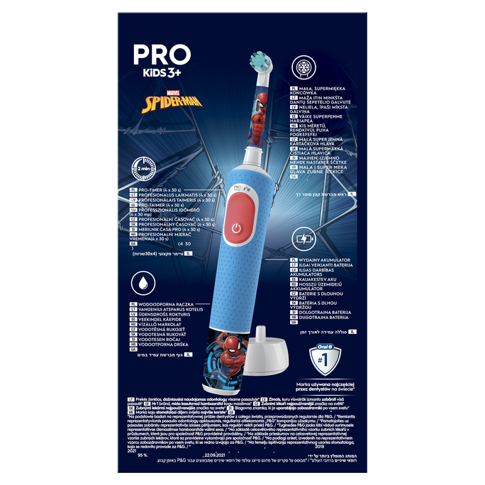 ORAL-B Vitality PRO Kids 3+ Spiderman elektriskā zobu birste, 1 gab. - 2