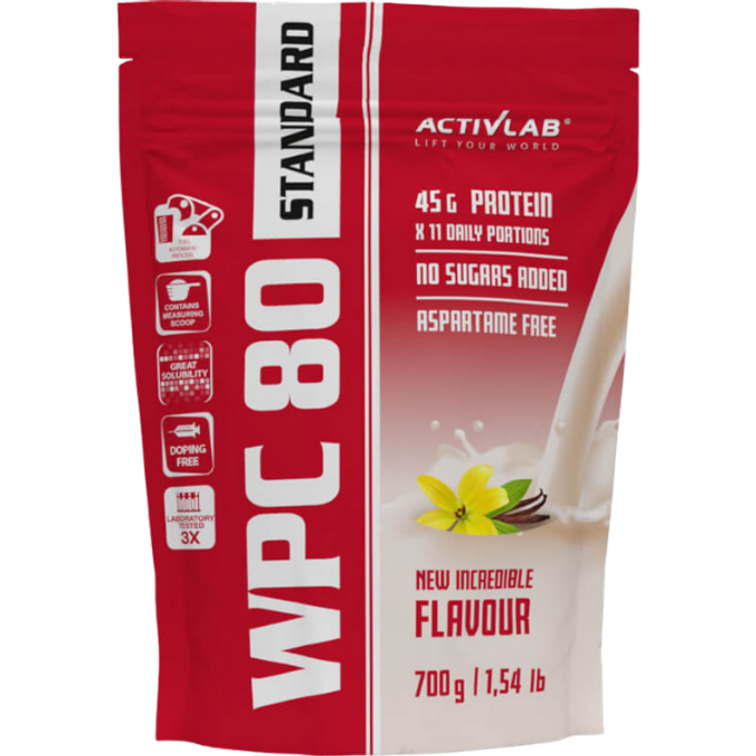 ACTIVLAB WPC 80 Standart Vanilla pulveris, 700 g - 1