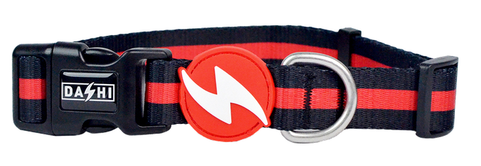 DASHI Stripes3 Red&Black S kakla siksna, 1 gab. - 1