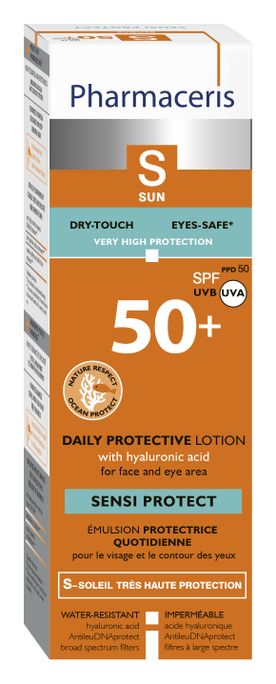 PHARMACERIS S Sensi Protect SPF 50+ sejai un acu zonai aizsargājošs losjons, 50 ml - 2