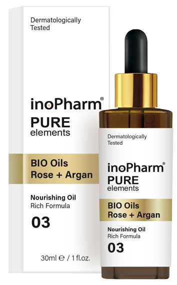 INOPHARM Bio Oils Rose + Argan sejas eļļa, 30 ml - 1