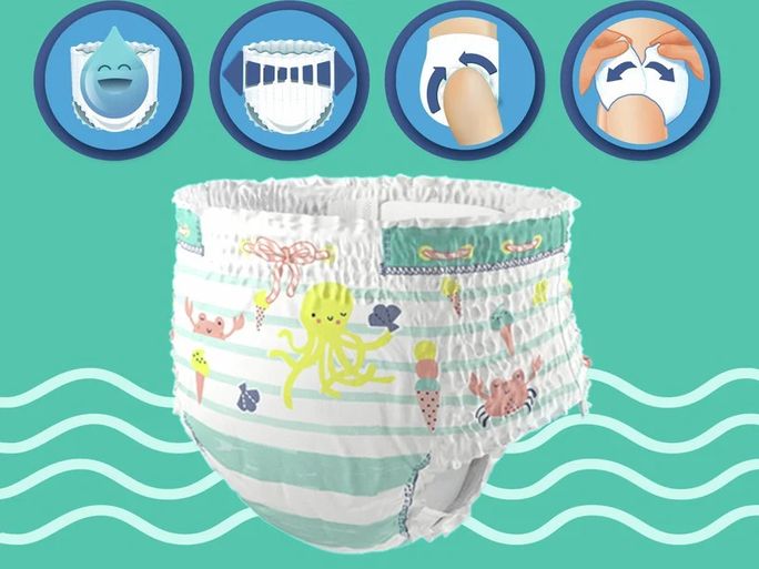 PAMPERS Splashers 4 (9-15 kg) biksītes, 11 gab. - 3
