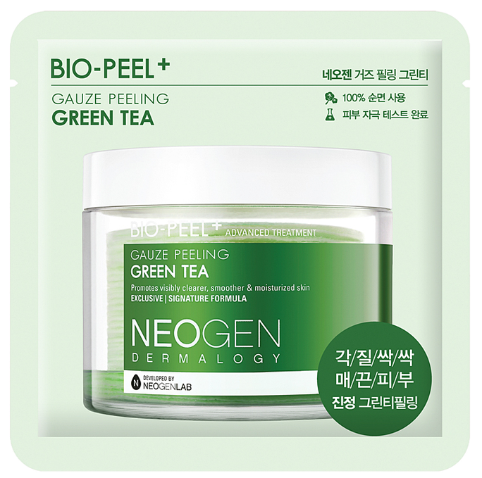 NEOGEN Dermalogy Bio-Peel Gauze Peeling - Green Tea pīlinga spilventiņi, 1 gab. - 1