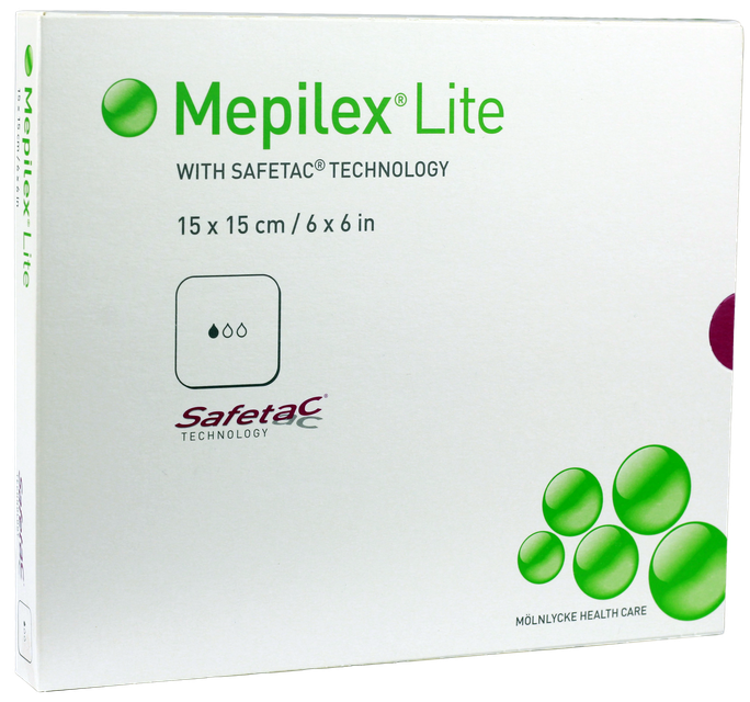 MEPILEX Lite 15x15 cm brūču pārsējs, 5 gab. - 1