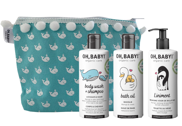 OH, BABY! Mini (Bath oil + Body Wash / Shampoo + Liniment) dāvanu komplekts, 1 gab. - 2