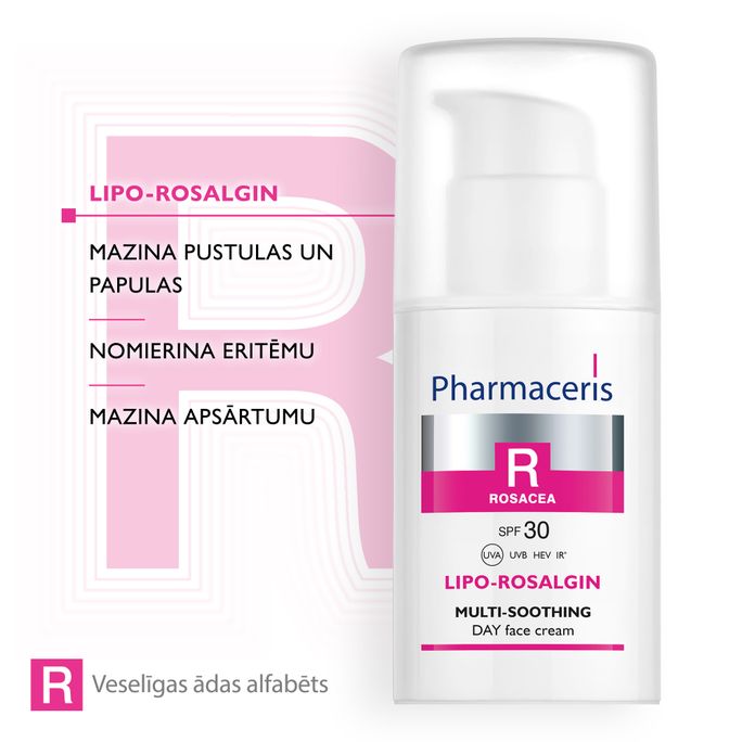 PHARMACERIS R SPF 30 Lipo-Rosalgin sejas krēms, 30 ml - 4