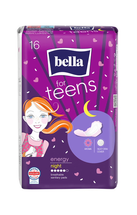 BELLA Teens Ultra Night Energy higiēniskās paketes, 16 gab. - 1