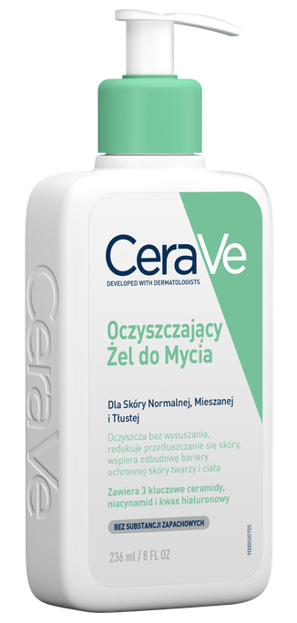 CERAVE For Face And Bodu With Ceramides attīroša želeja, 236 ml - 1