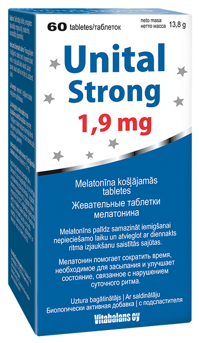 VITABALANS Unital Strong 1.9 mg sūkājamās tabletes, 60 gab. - 1