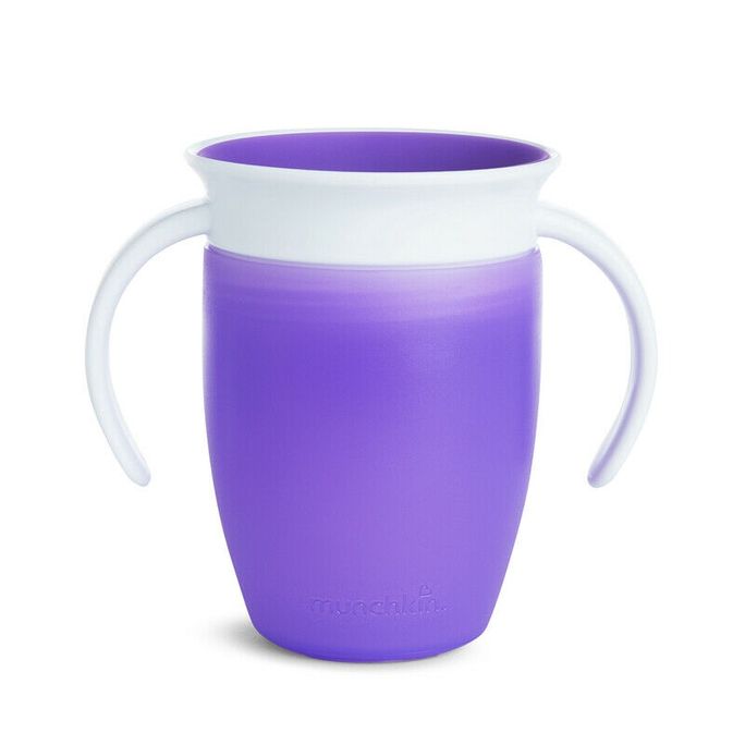 MUNCHKIN 6m+ Miracle 360 Violet mācību krūzīte, 207 ml - 2