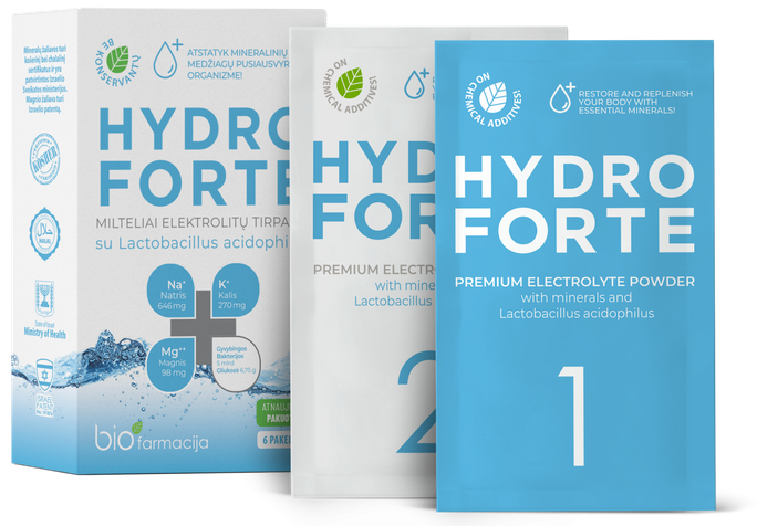 BIOFARMACIJA Hydro Forte pulveris, 6 gab. - 1