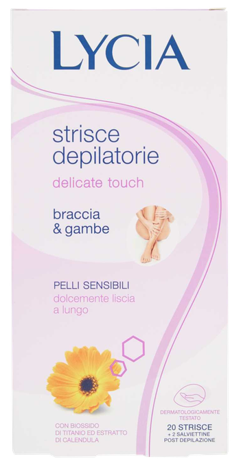 LYCIA Delicate Touch rokām un kājām depilācijas vaska strēmeles, 20 gab. - 1