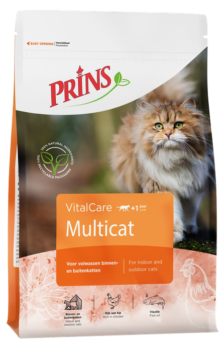 PRINS VitalCare Multicat sausā barība, 1.5 kg - 1