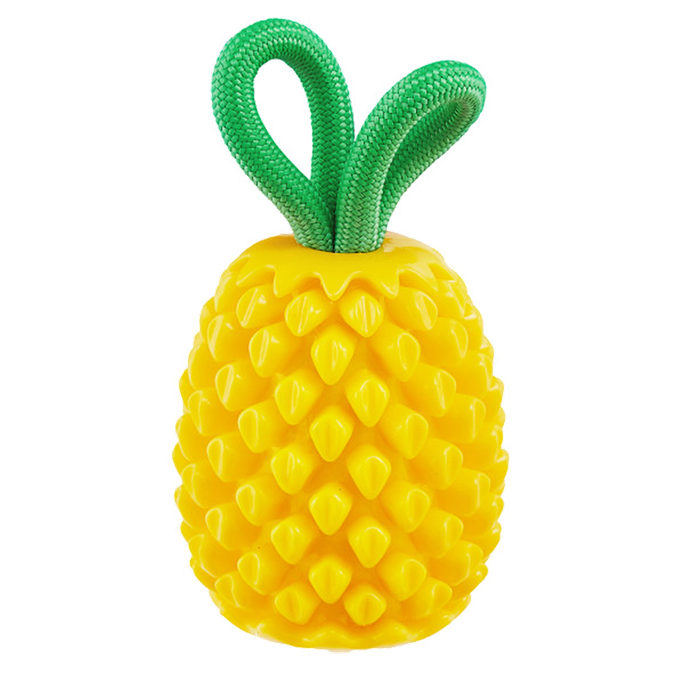 OUTWARD HOUND Dental Pineapple, Dzeltena rotaļlieta, 1 gab. - 1