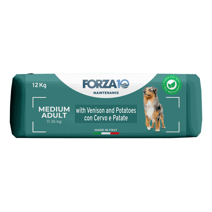 FORZA10 Maintenance Medium Adult Ar Briedi Un Kartupeļiem, Suņiem sausā barība, 12 kg - 3