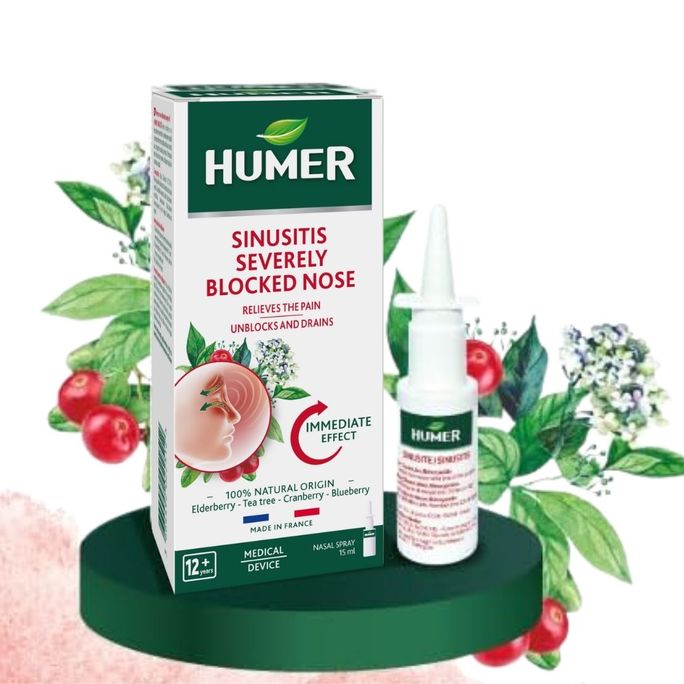 HUMER Sinusīts Stipri Aizliktam Degunam aerosols, 15 ml - 2
