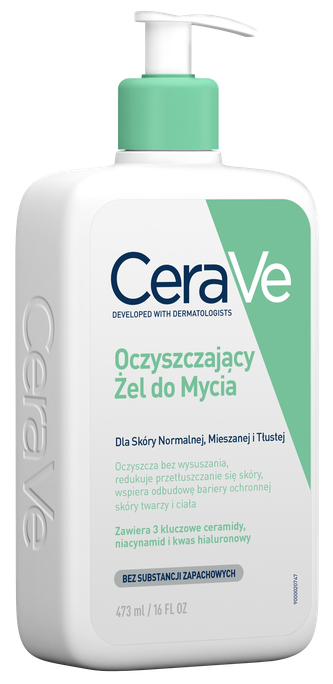 CERAVE For Face And Body With Ceramides attīroša želeja, 473 ml - 1