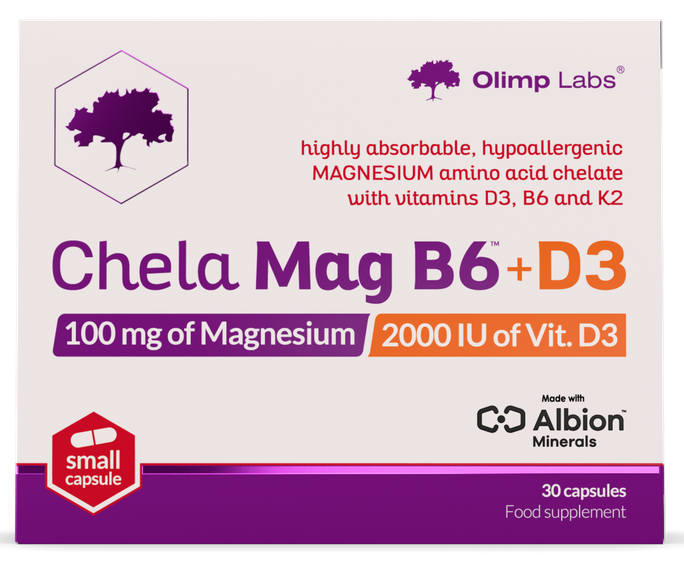 OLIMP LABS Chela Mag B6 +D3 kapsulas, 30 gab. - 1