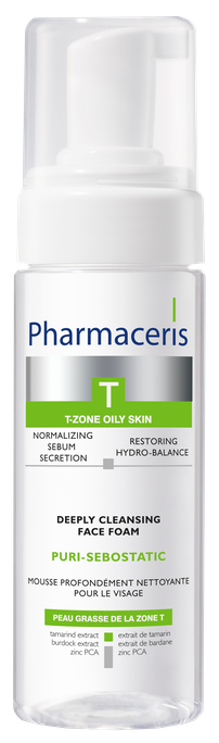 PHARMACERIS T Puri-Sebostatic attīrošas putas, 150 ml - 1