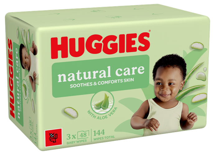 HUGGIES Aloe (48gab), Plastic Free mitrās salvetes, 3 gab. - 1