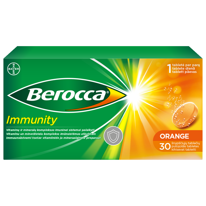 BERROCA Immunity putojošās tabletes, 30 gab. - 2