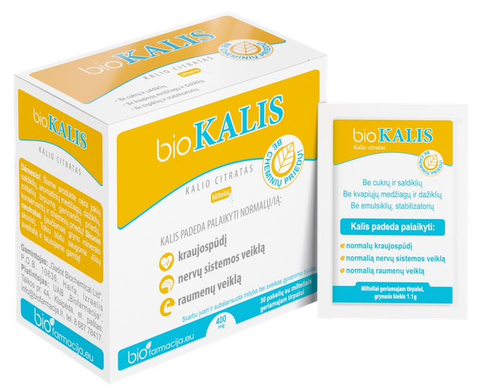BIOFARMACIJA Biokālijs 400 mg pulveris, 30 gab. - 1