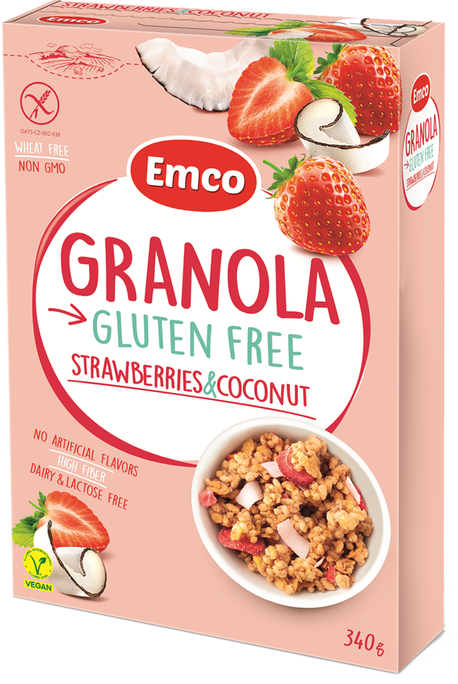 EMCO Granola Strawberry Chocolate pārslas, 340 g - 1