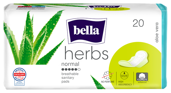 BELLA Herbs Aloe Vera higiēniskās paketes, 20 gab. - 1