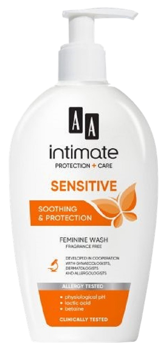 AA INTIMATE Intimate Sensitive mazgāšanas līdzeklis intīmai zonai, 300 ml - 1