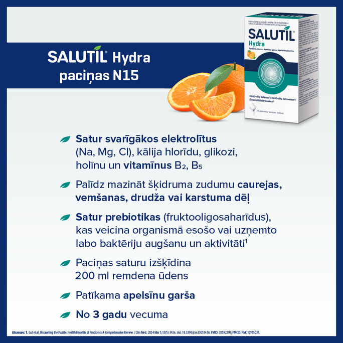 SALUTIL Hydra apelsīnu garša, paciņas, 15 gab. - 3