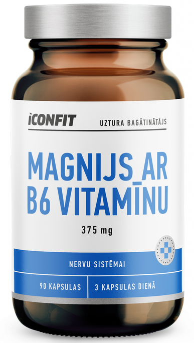 ICONFIT Magnesium B6 375mg kapsulas, 90 gab. - 1