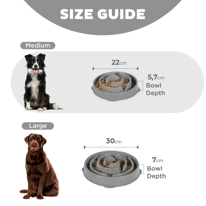 OUTWARD HOUND Fun Feeder Drop, Pelēka, L, Lēnēšanas bļoda, 1 gab. - 4