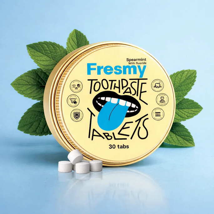FRESMY Spearmint zobu pastas tabletes, 30 gab. - 2