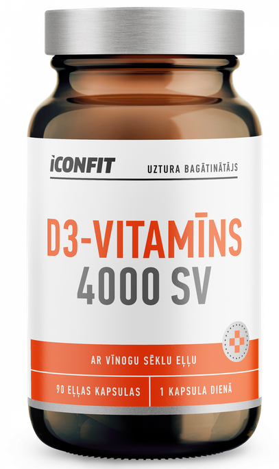 ICONFIT D3 Vitamin, 4000 IU kapsulas, 90 gab. - 1