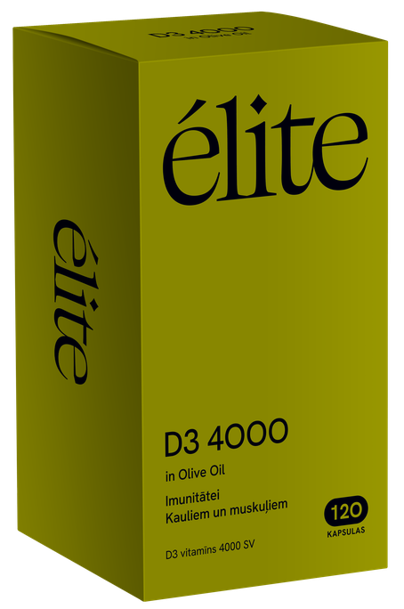 ELITE D3 4000 in Olive Oil kapsulas, 120 gab. - 1