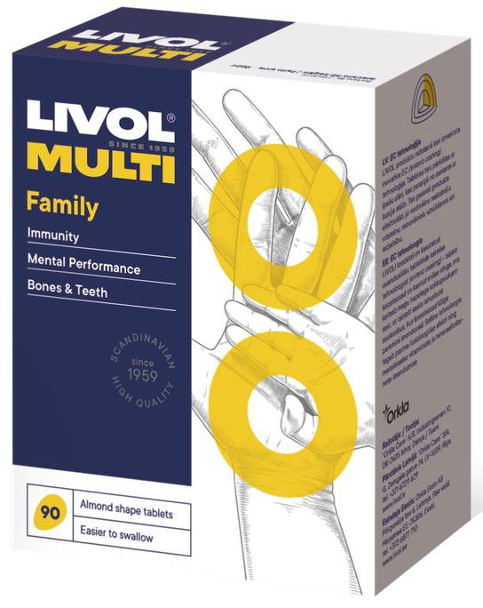 LIVOL Multi Family (Visai ģimenei) tabletes, 90 gab. - 1